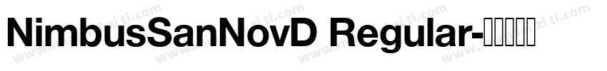 NimbusSanNovD Regular字体转换